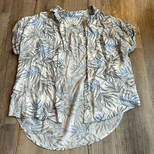 Floral button up women’s polo